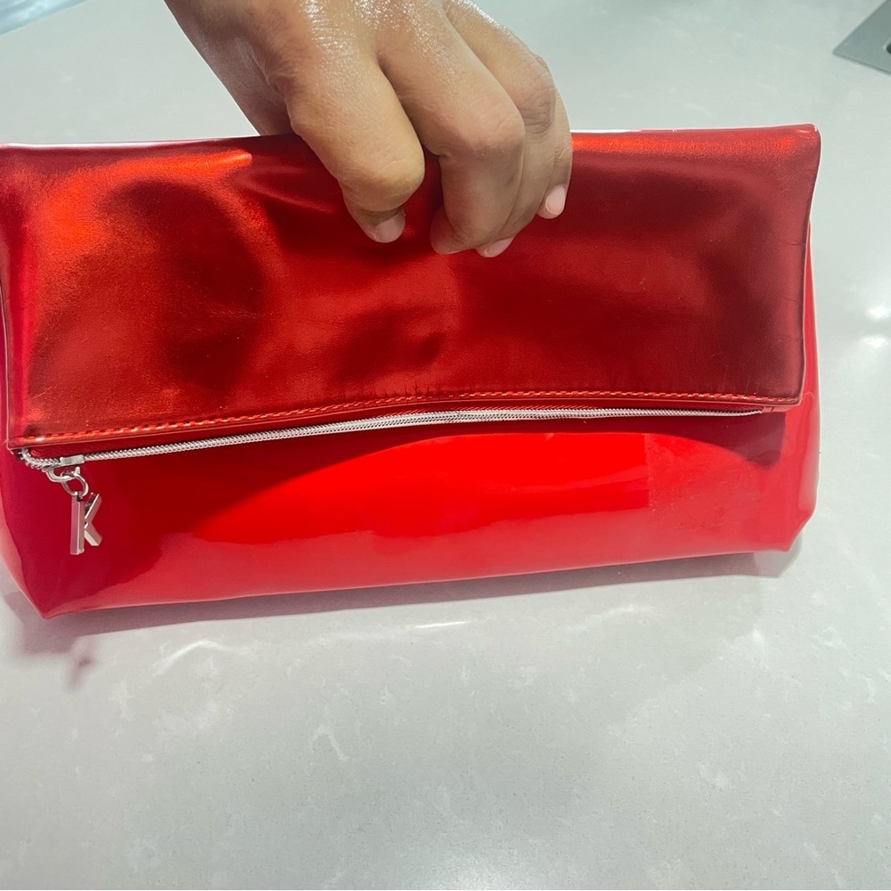 KENZO RED MINI BAG MAKEUP BAG MAGNET CLOSURE - Picture 6 of 13